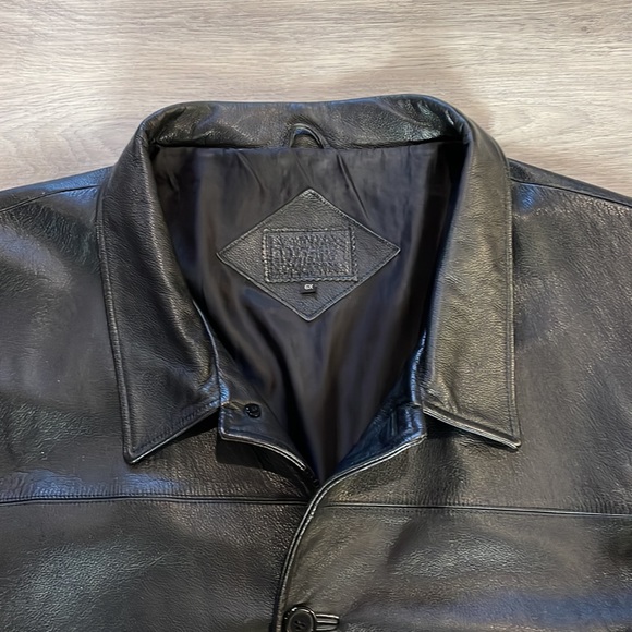 Big & Tall Genuine Leather Men’s Jacket, Black, Size 6X - Picture 2 of 13